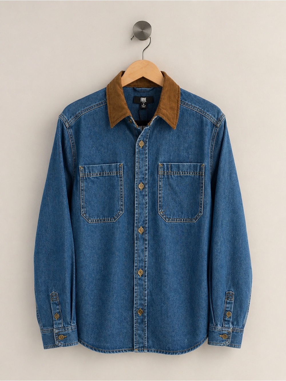 NWT Frye Denim Barn Shacket - Shirt Jacket Mens M Corduroy Collar